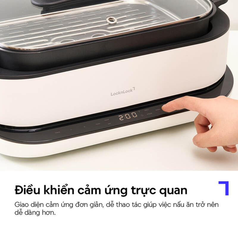 Nồi điện đa năng LocknLock dung t&iacute;ch 6L - M&agrave;u trắng - EJP261WHT, , large image number null